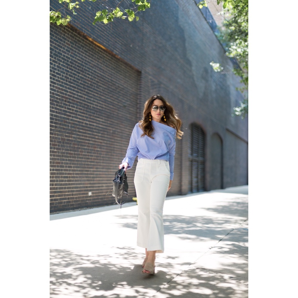 Who What Wear | Striped Menswear Blouse